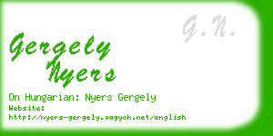 gergely nyers business card